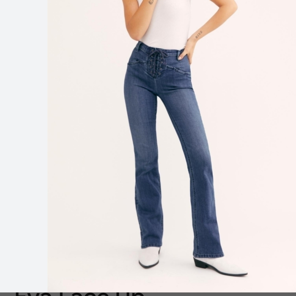 We The Free Women's Dark Blue Boot Cut Jeans